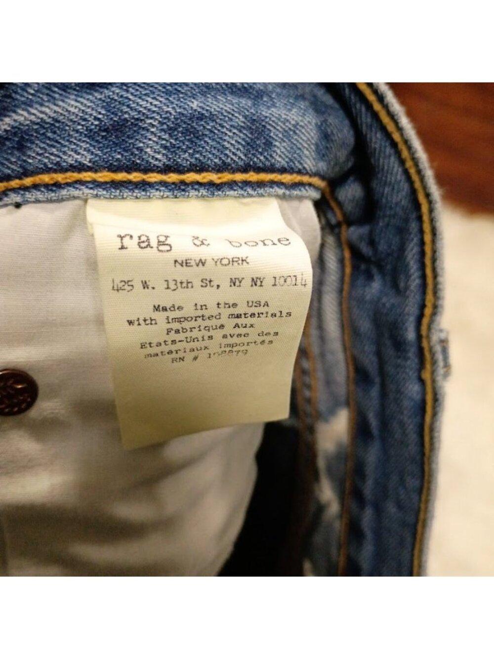 Rag & Bone Womens Distressed Denim High-Waisted Cutoff Shorts Blue Size 26 100% - Picture 8 of 12